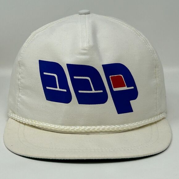 Vintage DDP 110 Baseball Cap Hat 80s Made In USA Rope Roping Cord Snapback White - Picture 11 of 11